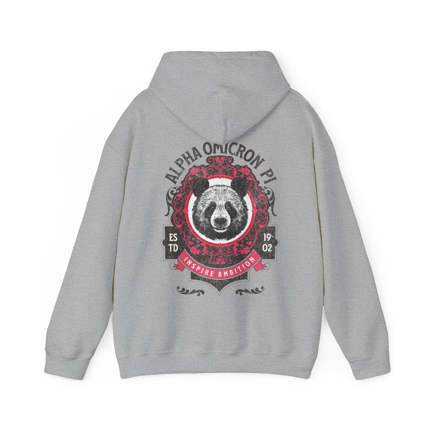 Alpha Omicron Pi sorority panda hoodie