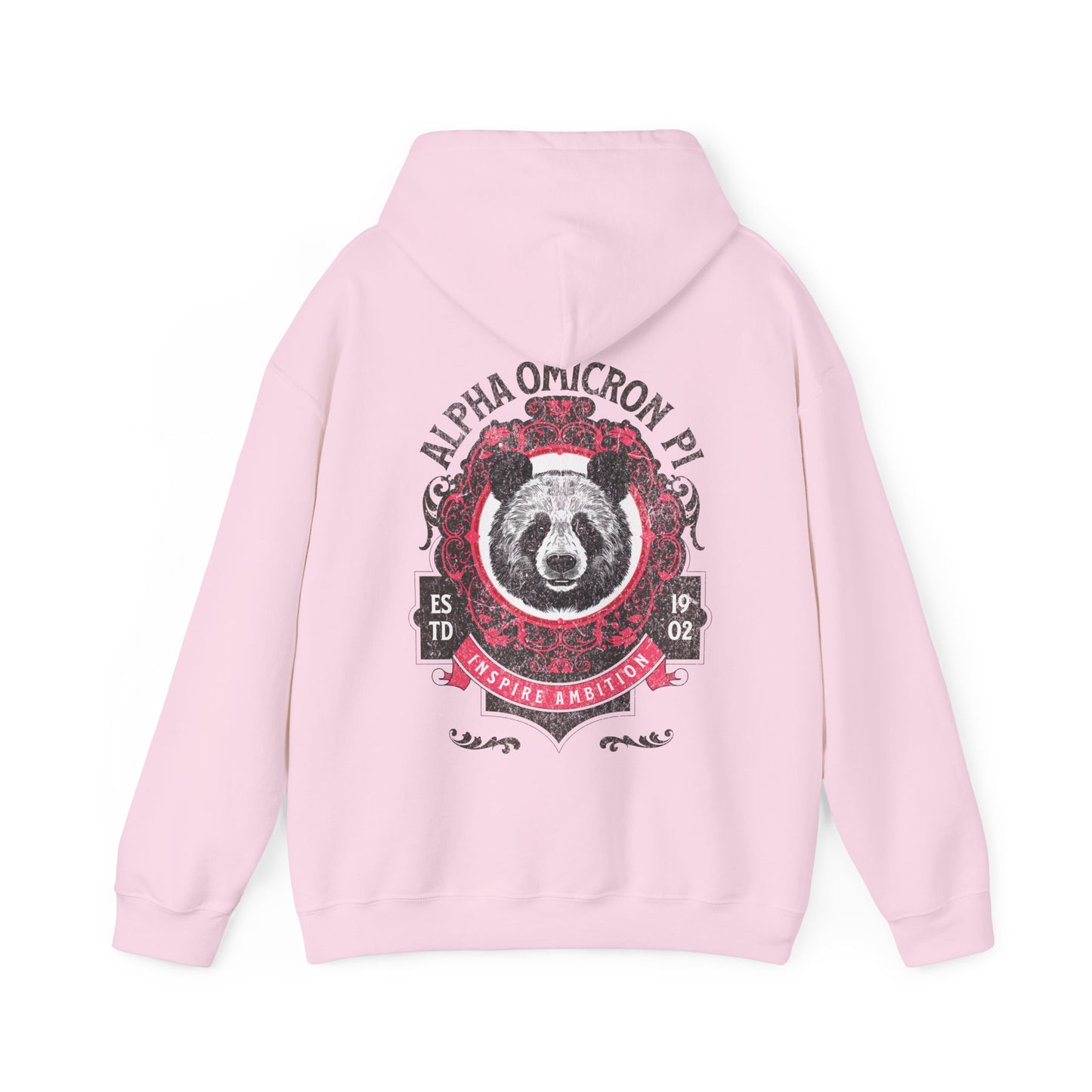 Alpha Omicron Pi sorority panda hoodie