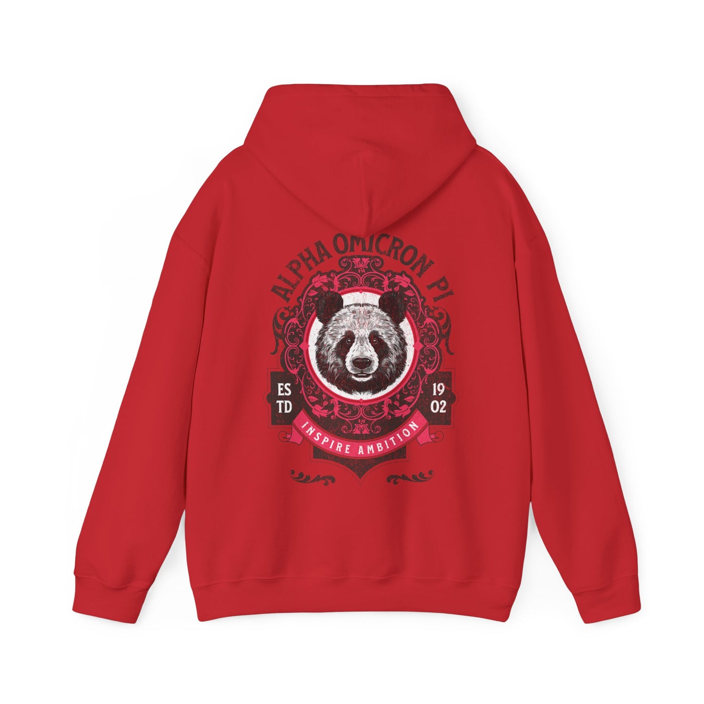 Alpha Omicron Pi sorority panda hoodie