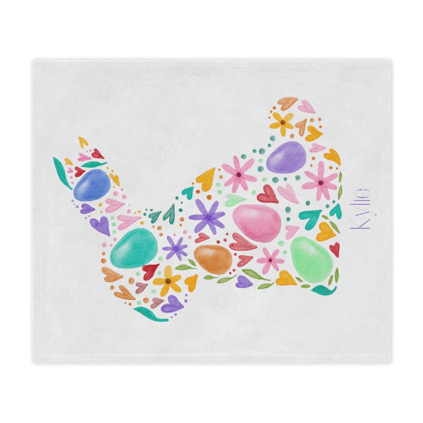 Personalized Easter Bunny Minky Blanket