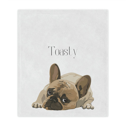 Personalized French bulldog blanket