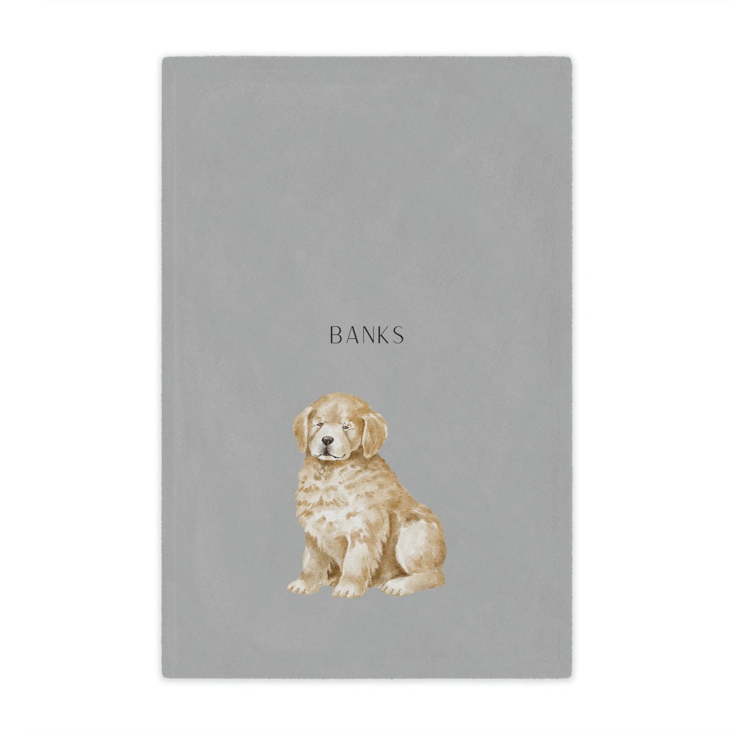 Personalized Golden Retriever Puppy Blanket