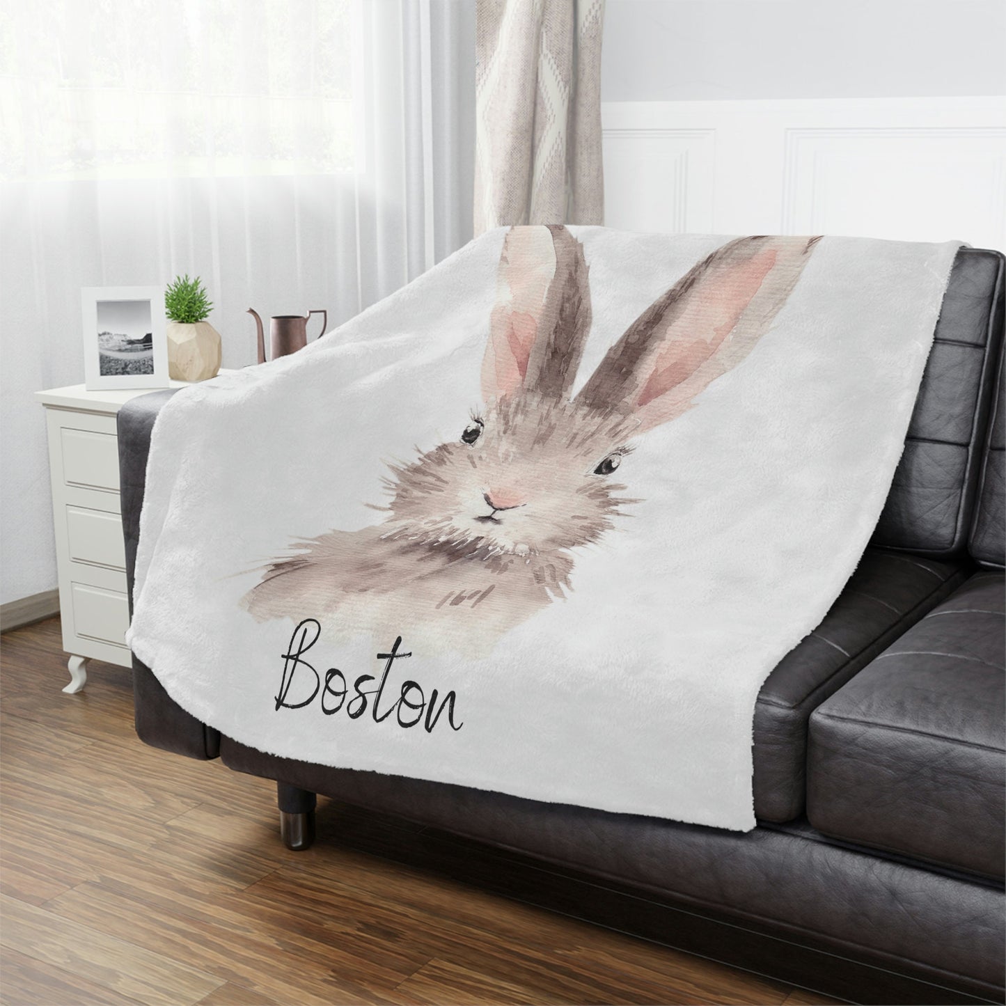 Personalized Easter Bunny Blanket