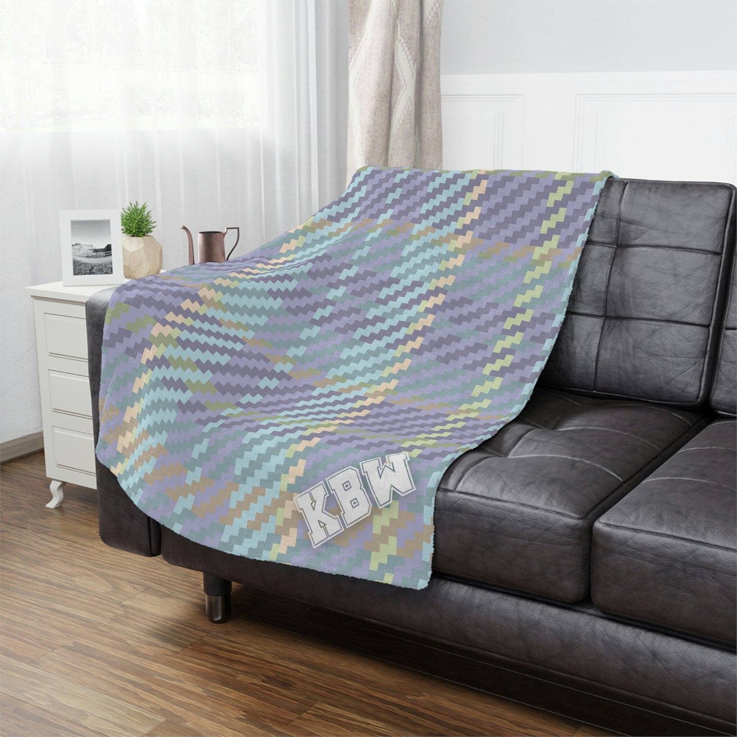 Personalized Plaid Monogram Blanket