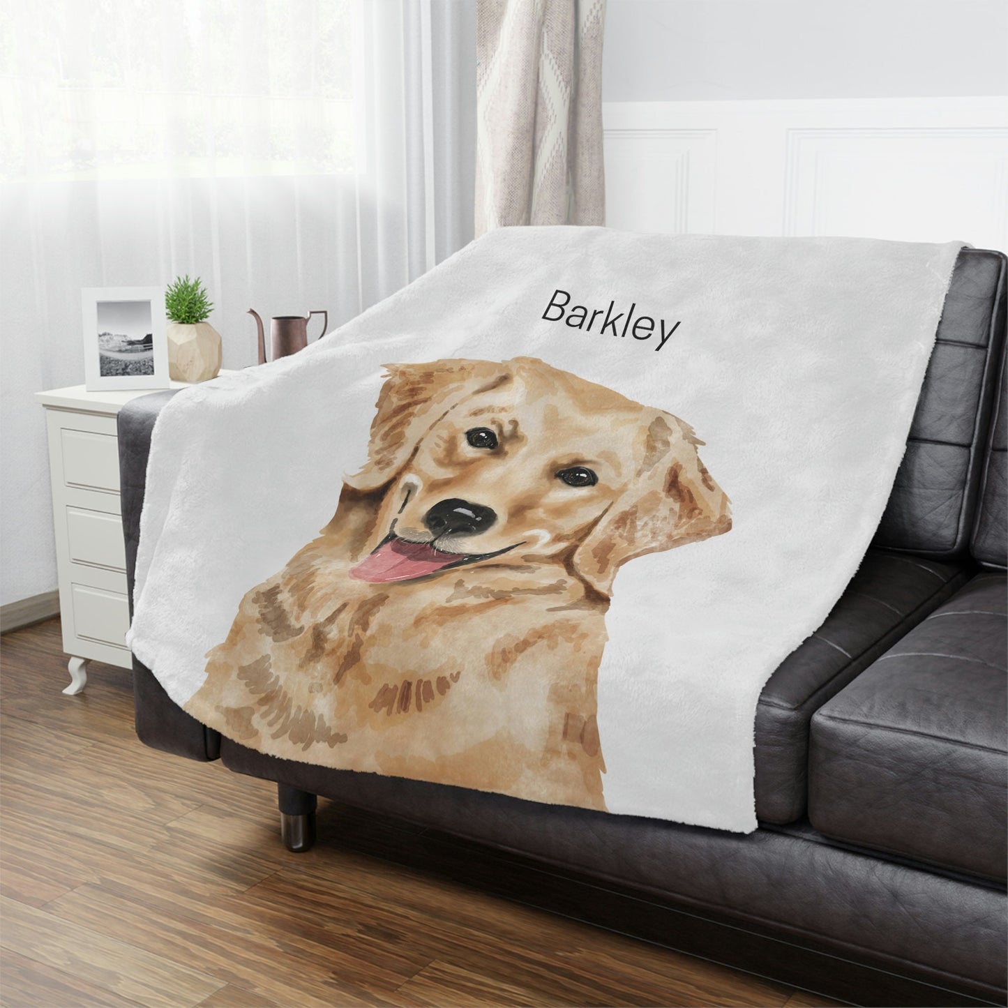 Personalized Golden Retriever Blanket