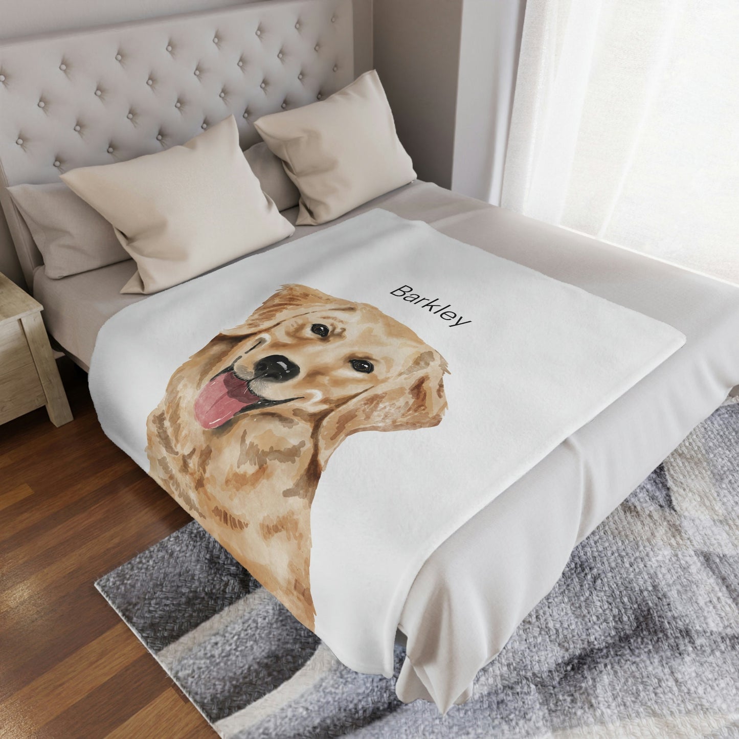 Personalized Golden Retriever Blanket