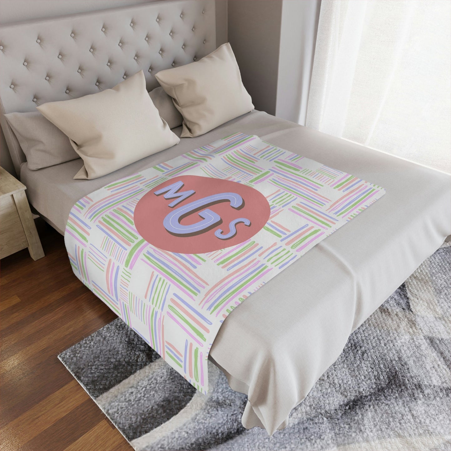 Personalized Initial Kids Blanket