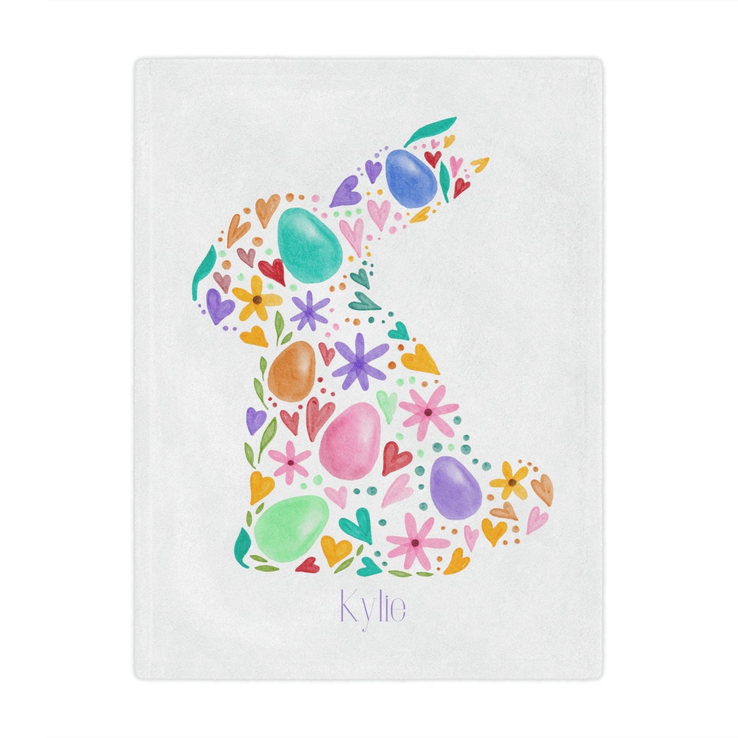 Personalized Easter Bunny Minky Blanket