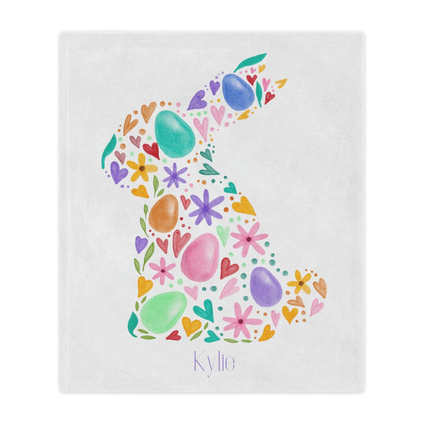 Personalized Easter Bunny Minky Blanket