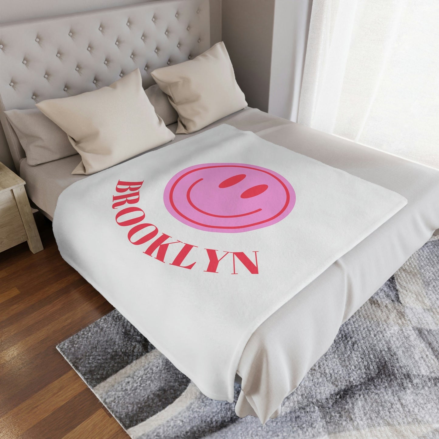 Personalized Smiley Face Blanket