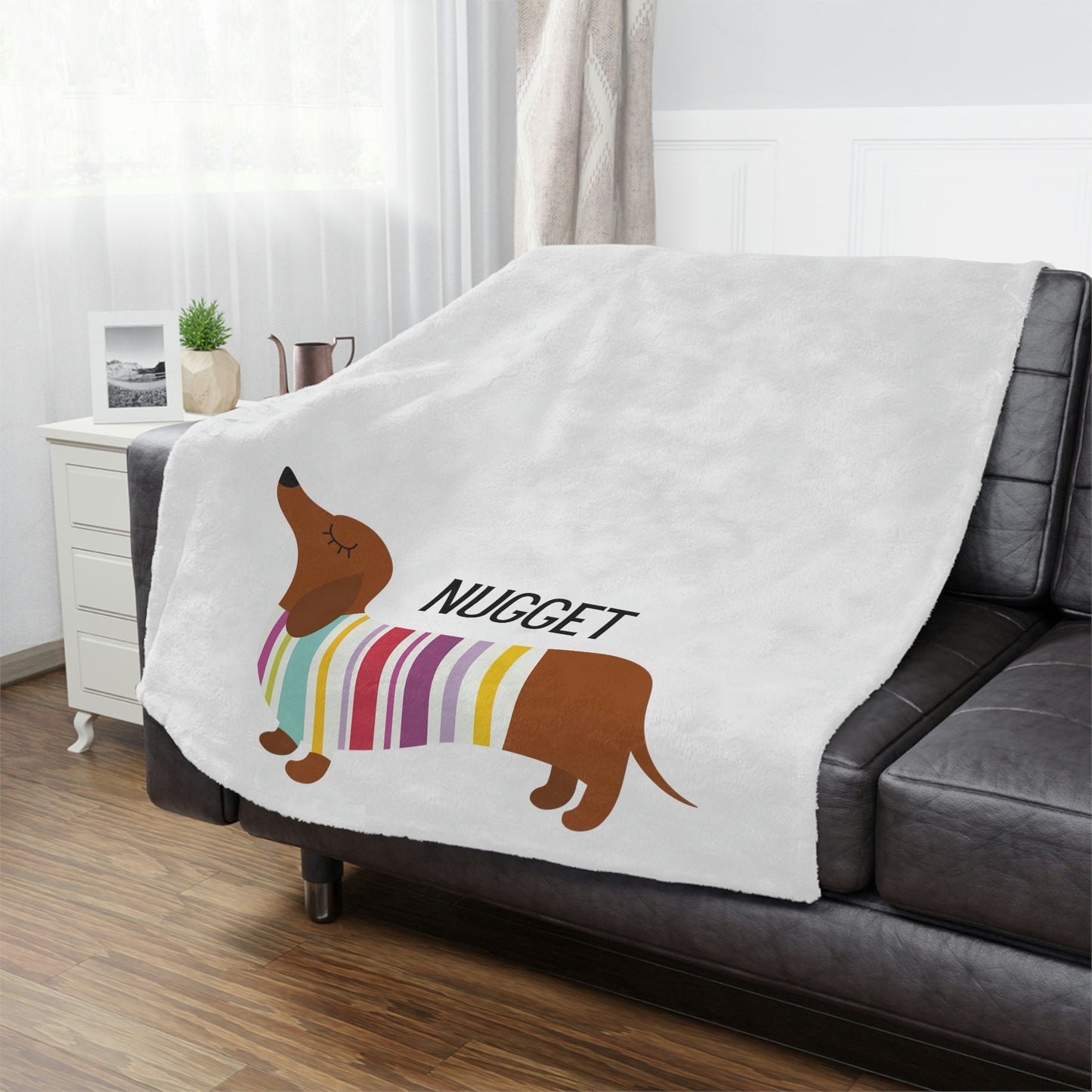 Personalized Miniature Dachshund Blanket