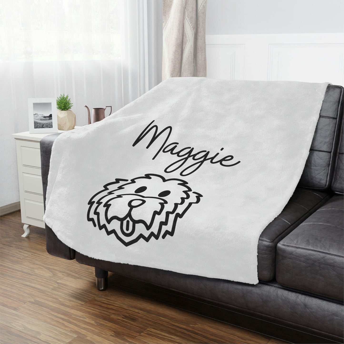 Personalized Golden Doodle Throw Blanket