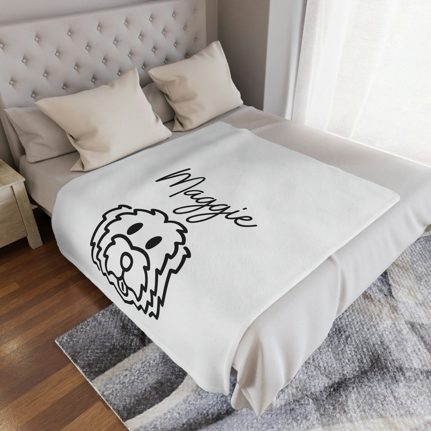 Personalized Golden Doodle Throw Blanket