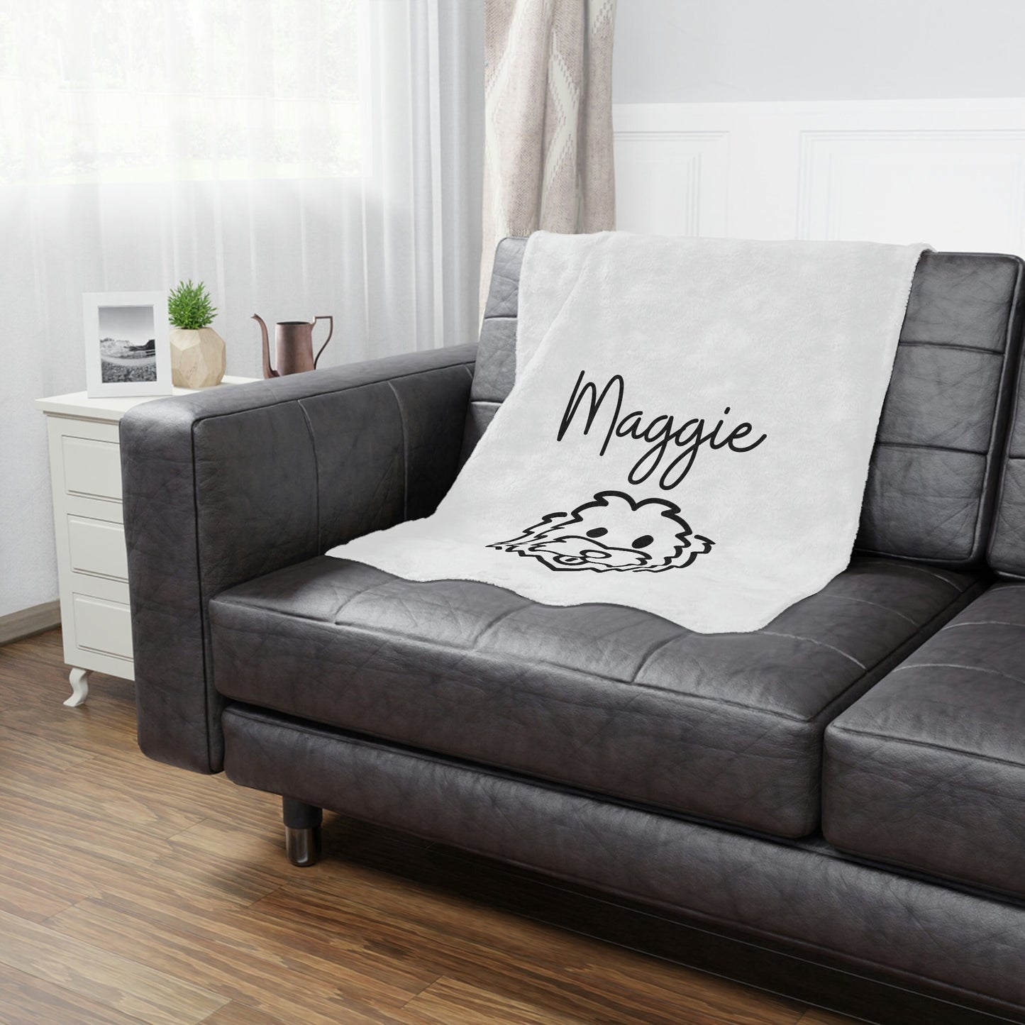 Personalized Golden Doodle Throw Blanket