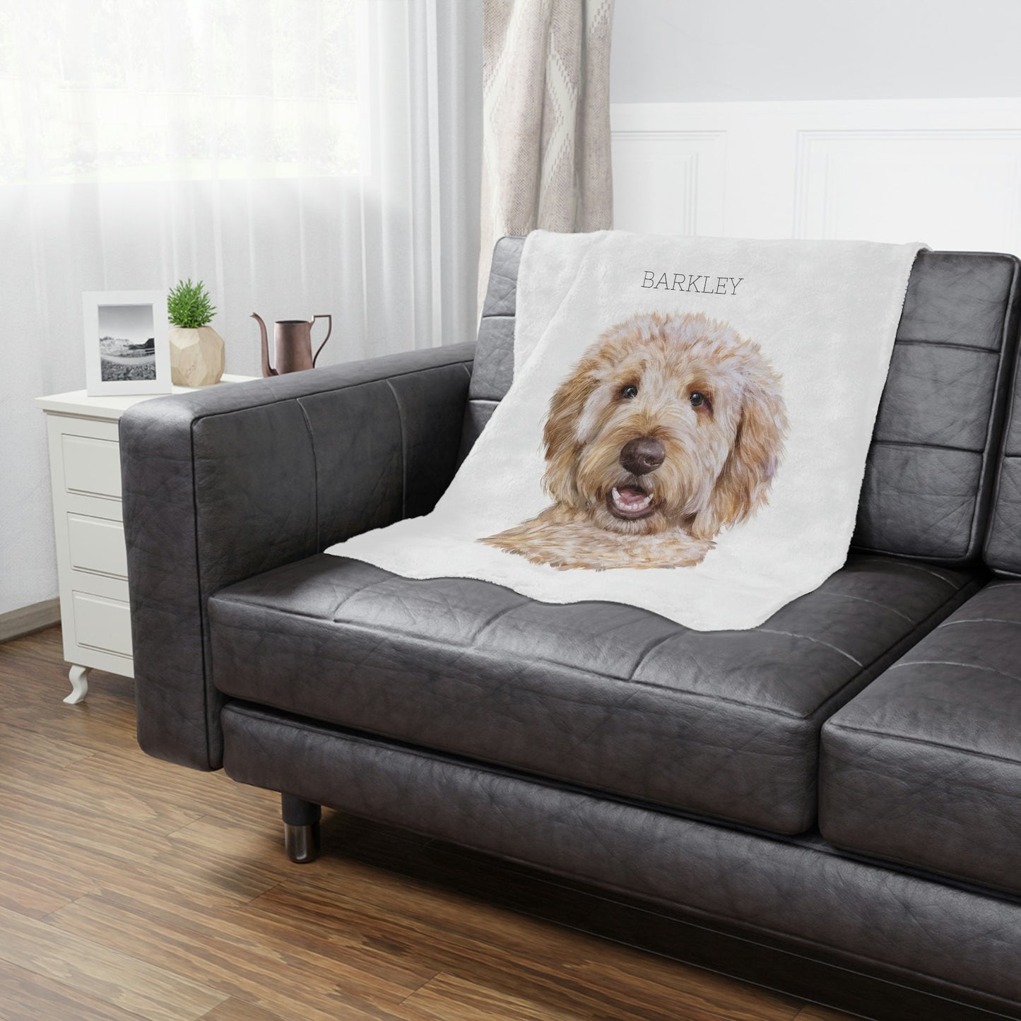 Personalized Golden Doodle Blanket