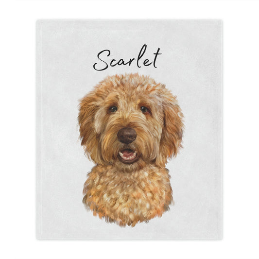 Personalized Golden Doodle Blanket