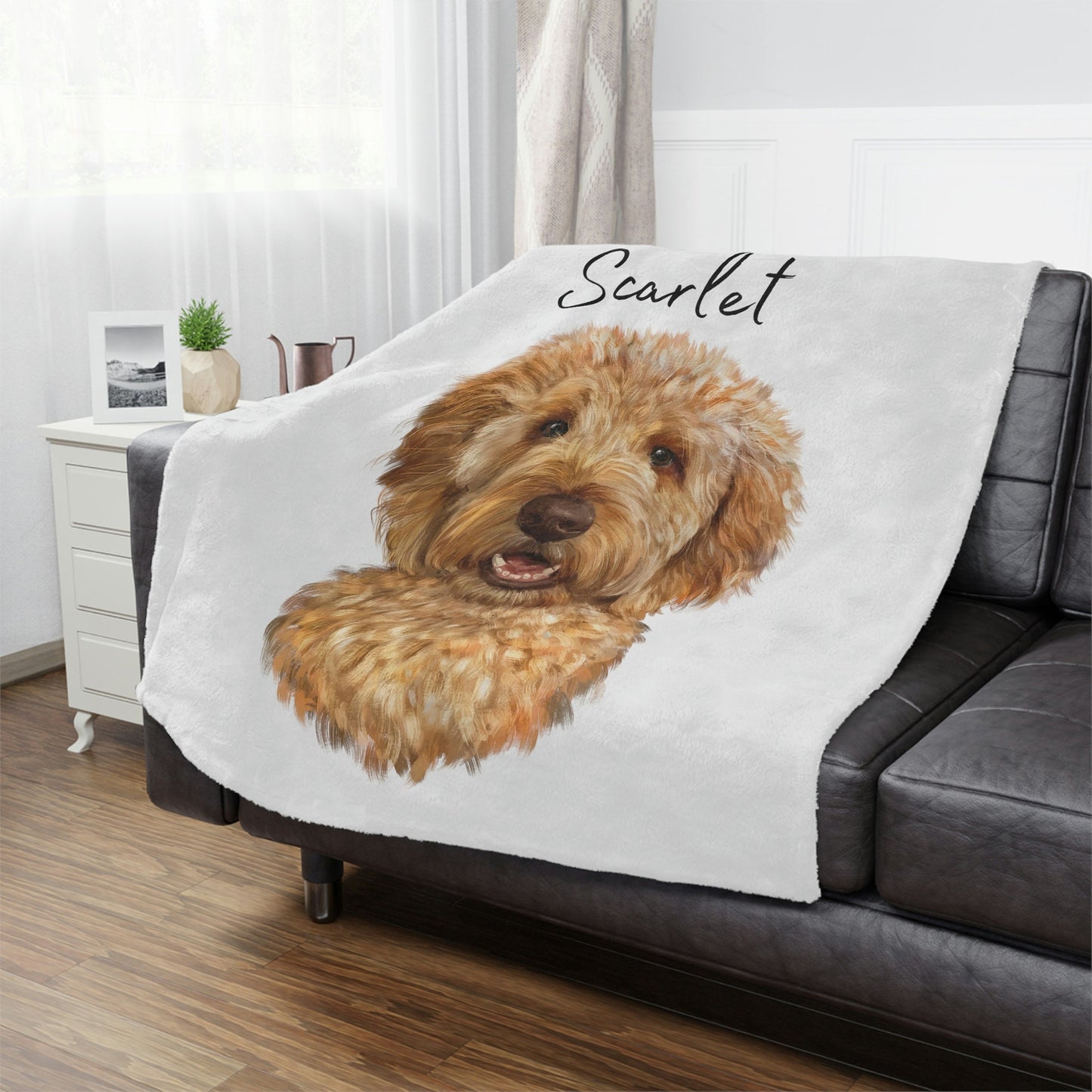 Personalized Golden Doodle Blanket