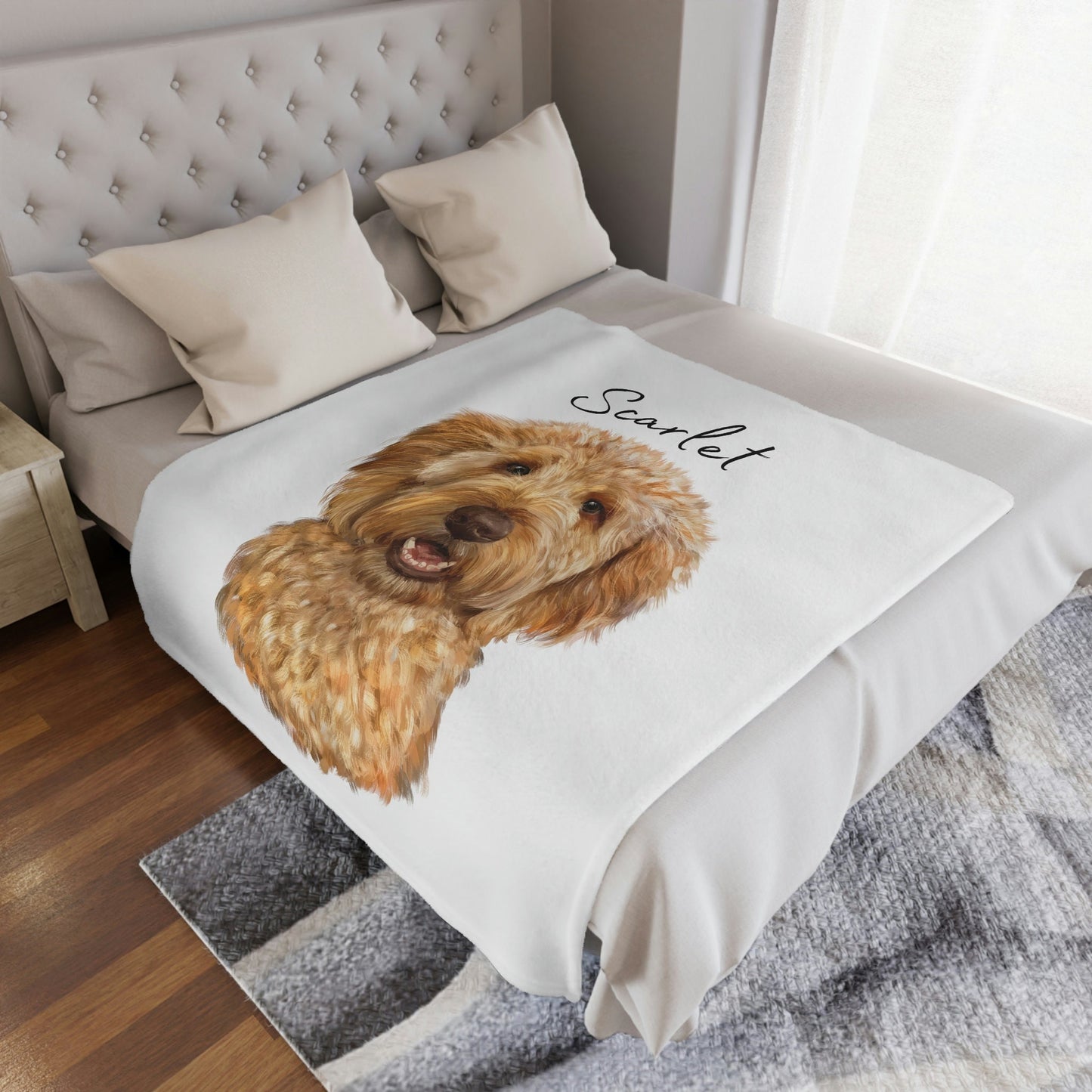 Personalized Golden Doodle Blanket