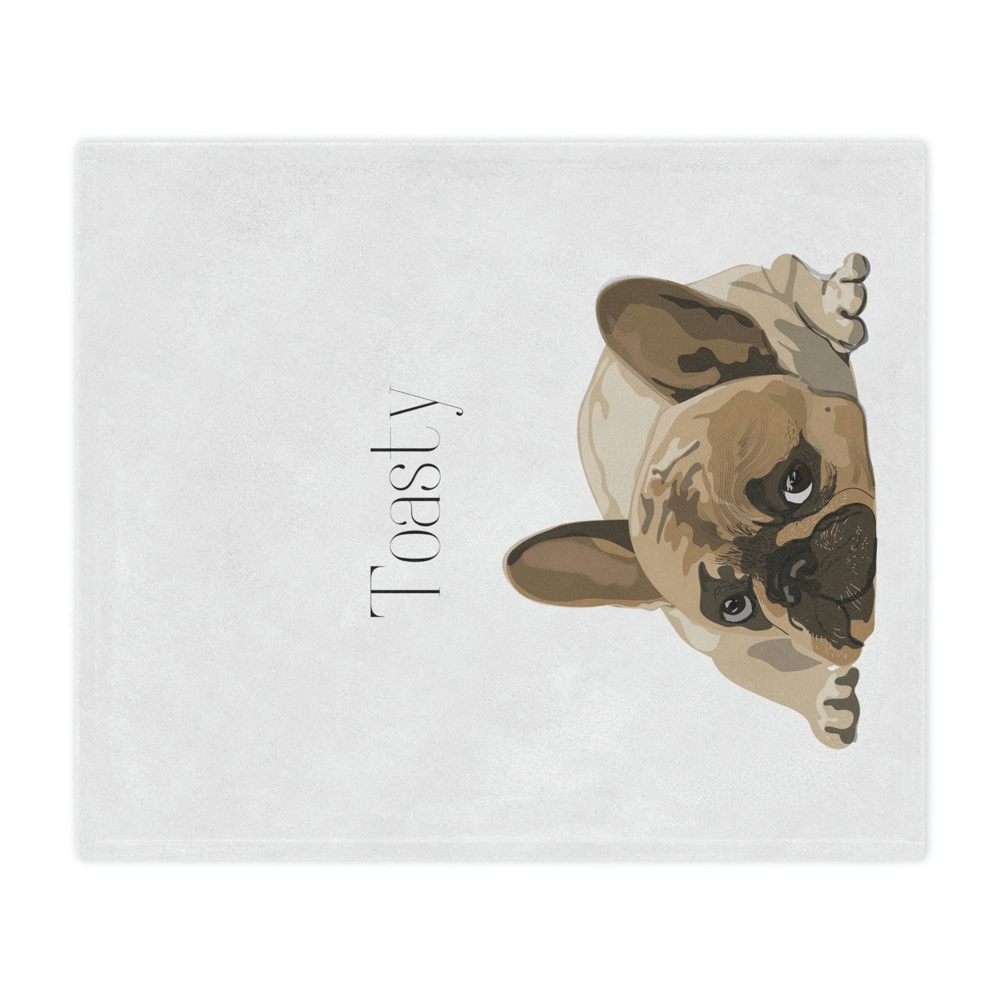 Personalized French bulldog blanket