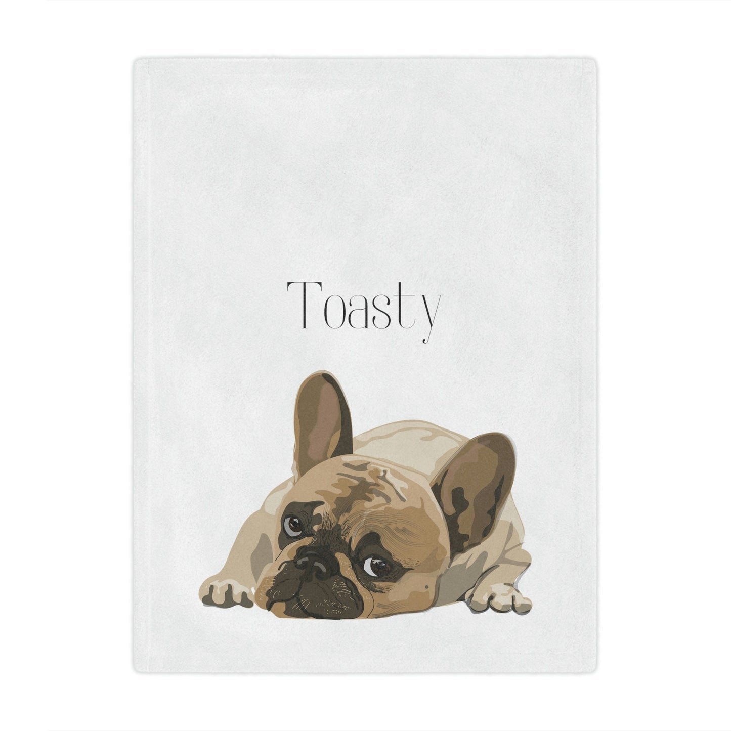 Personalized French bulldog blanket