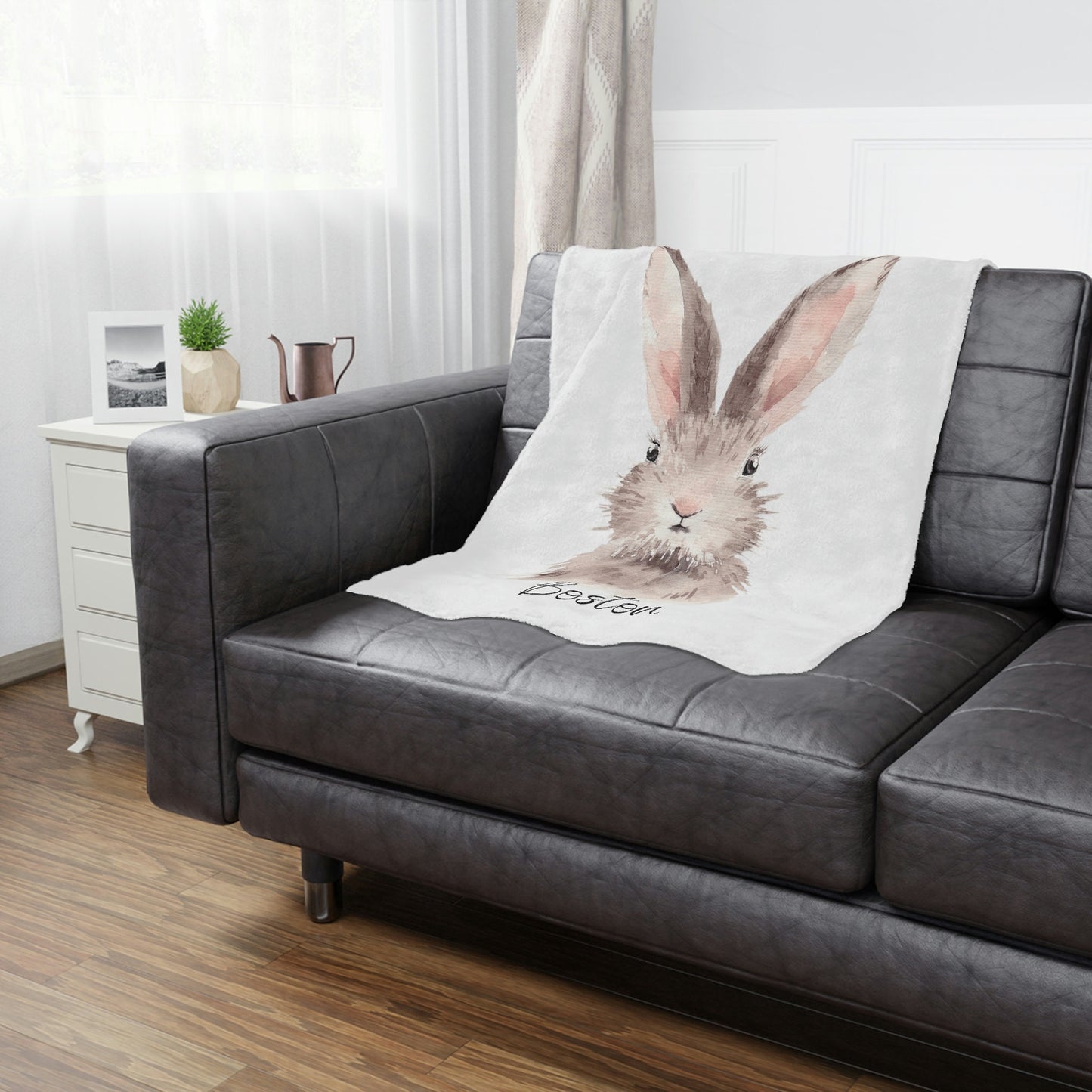 Personalized Easter Bunny Blanket