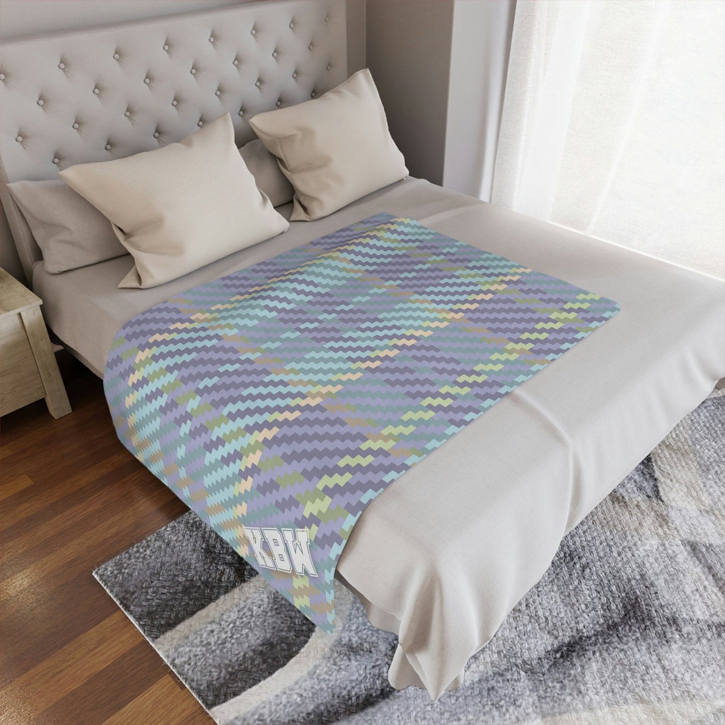 Personalized Plaid Monogram Blanket