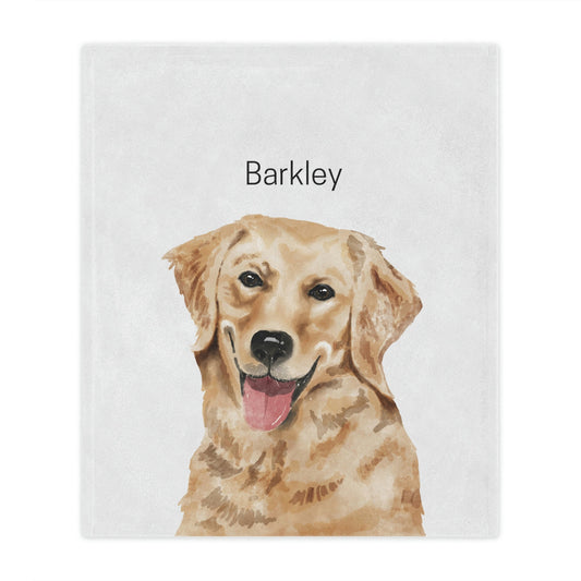 Personalized Golden Retriever Blanket