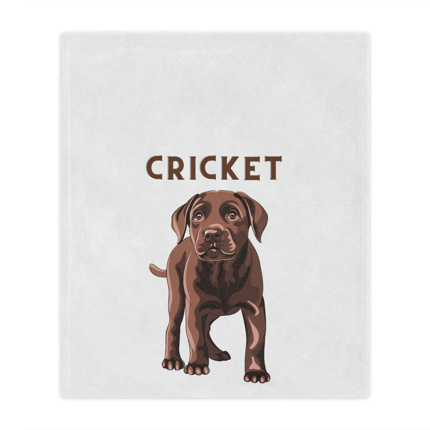 Personalized Chocolate Lab Puppy Blanket