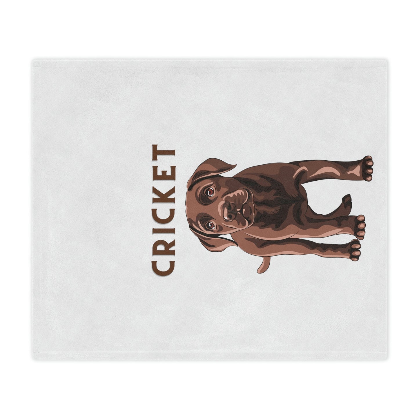 Personalized Chocolate Lab Puppy Blanket