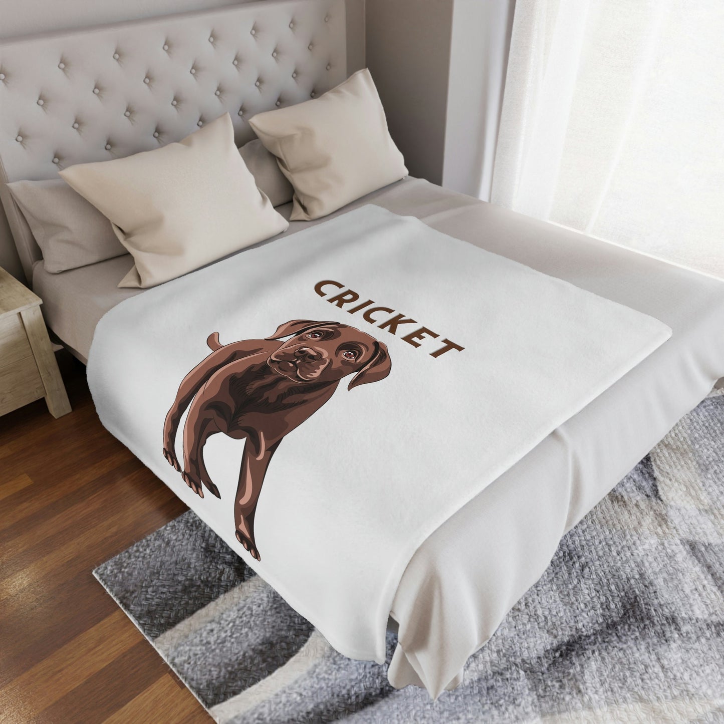 Personalized Chocolate Lab Puppy Blanket