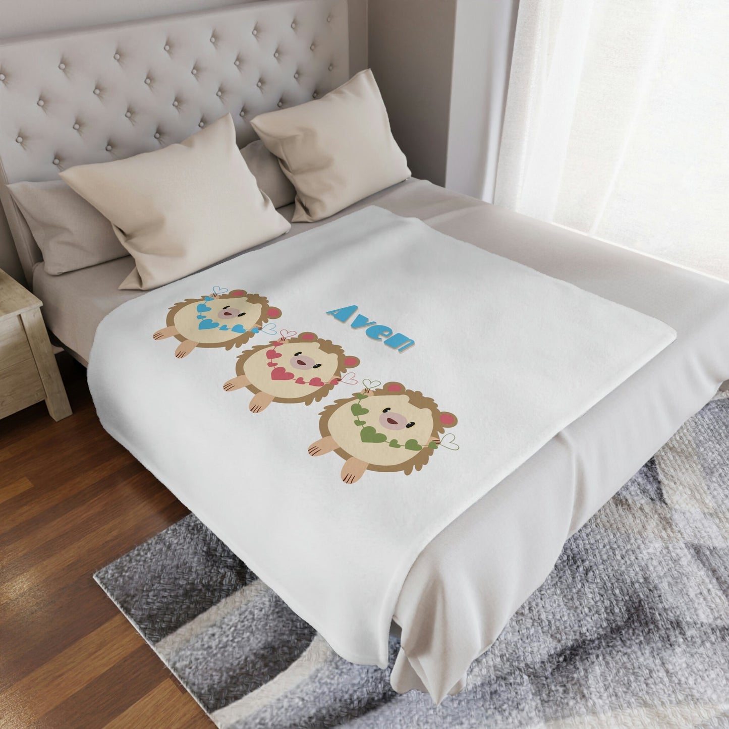 Personalized Hedgehog Blanket