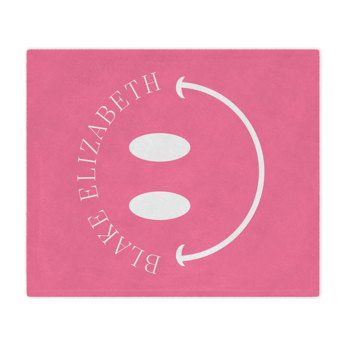 Personalized Smiley Face Blanket