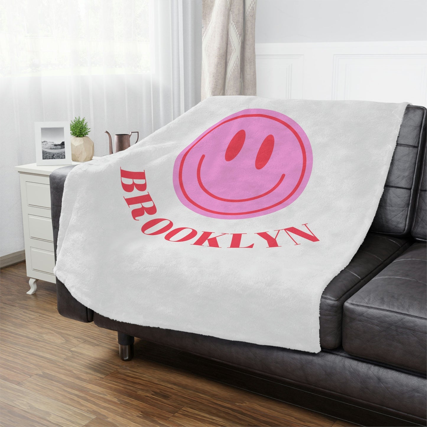 Personalized Smiley Face Blanket