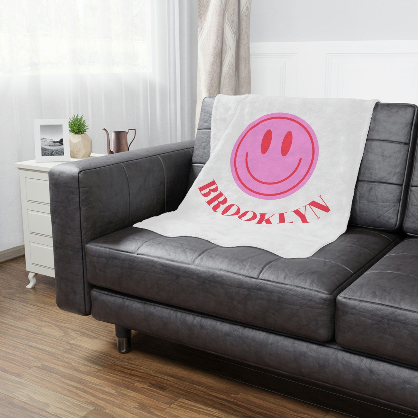 Personalized Smiley Face Blanket