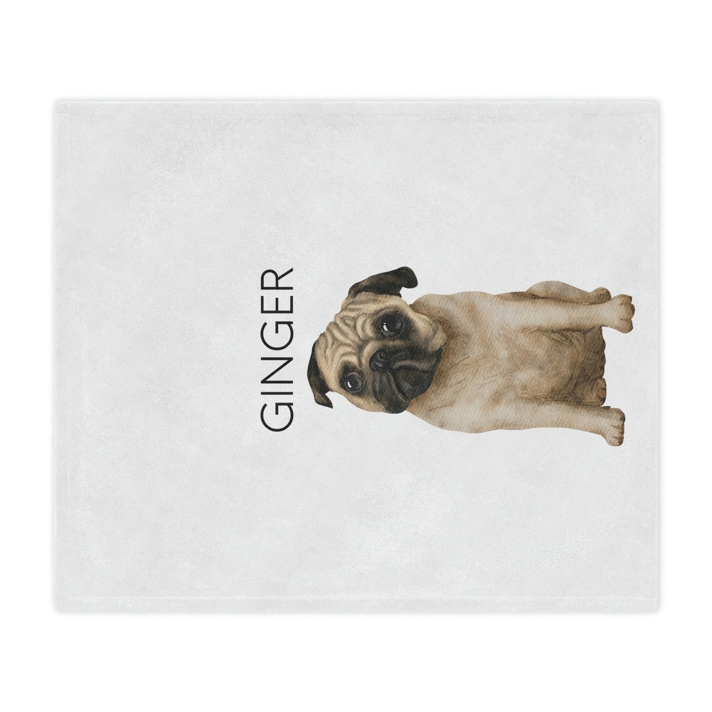 Personalized Pug Name Blanket