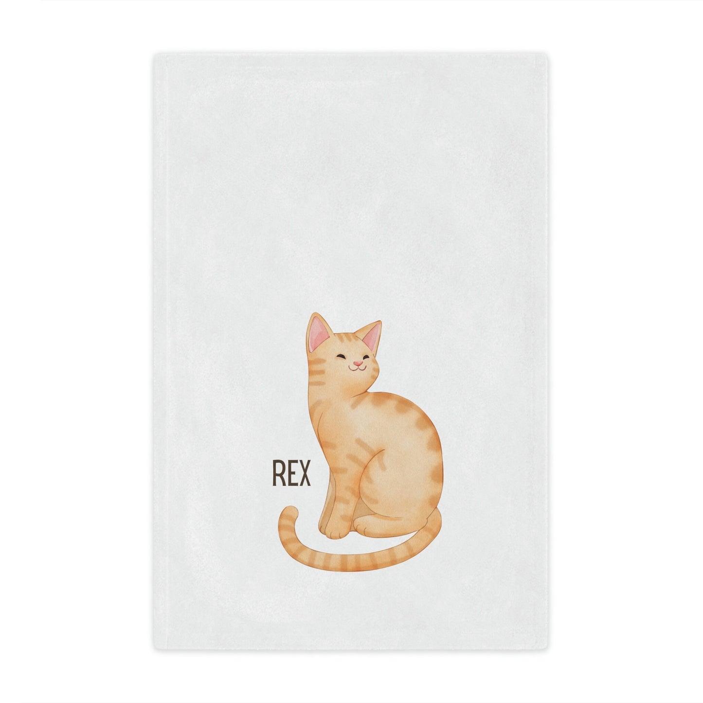 Personalized Orange Tabby Cat Blanket