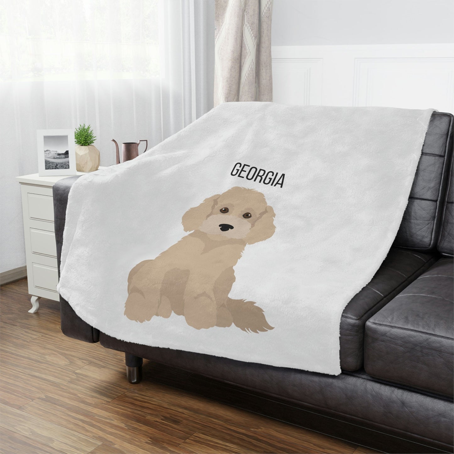 Personalized Golden Doodle Blanket