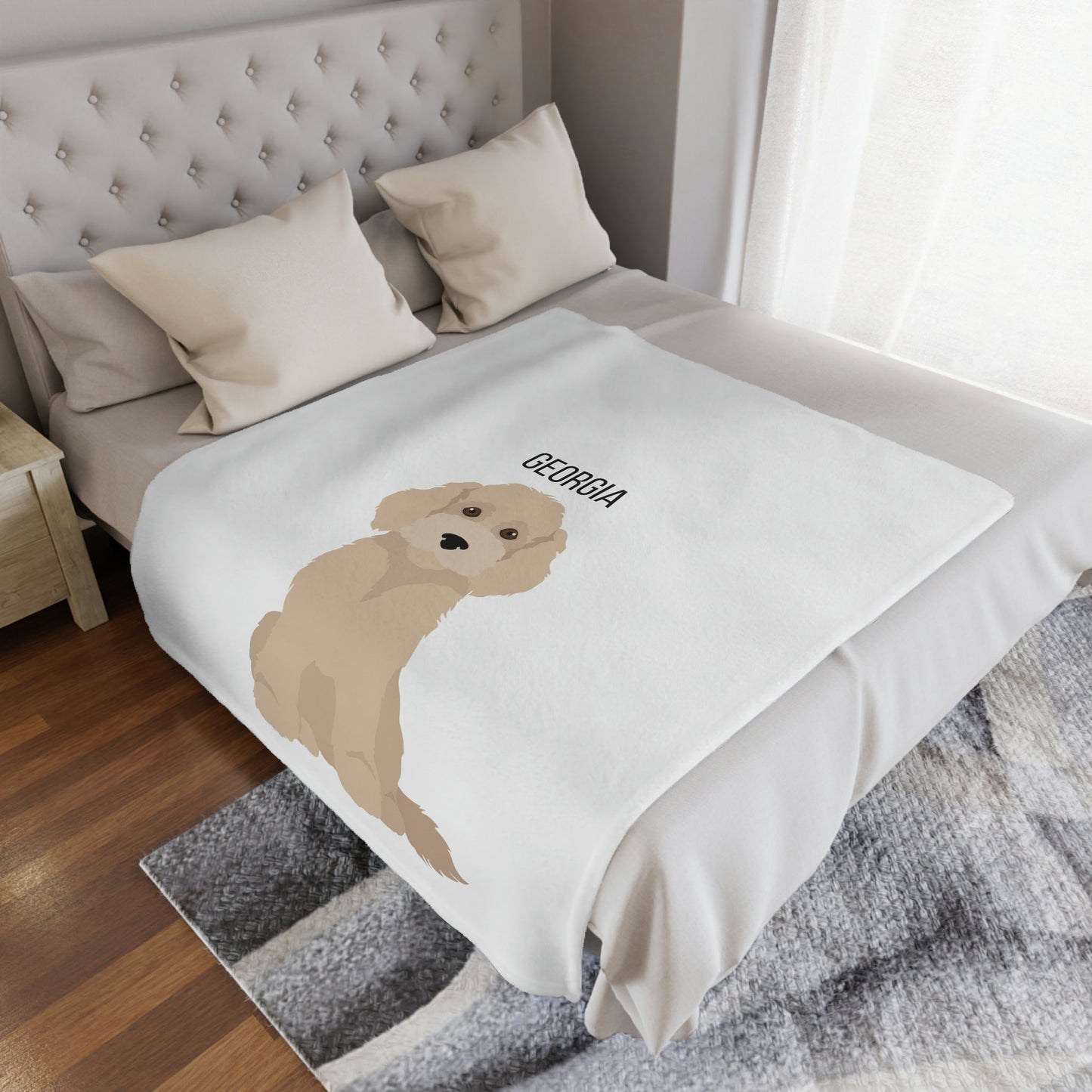 Personalized Golden Doodle Blanket