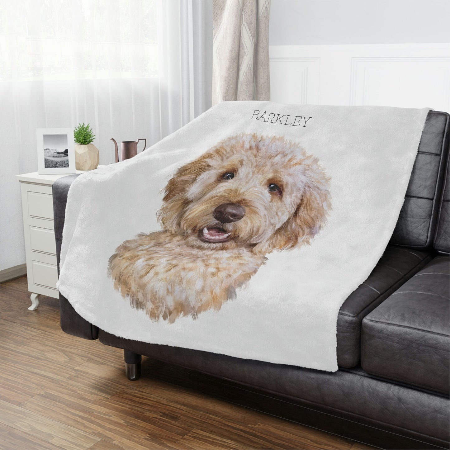 Personalized Golden Doodle Blanket