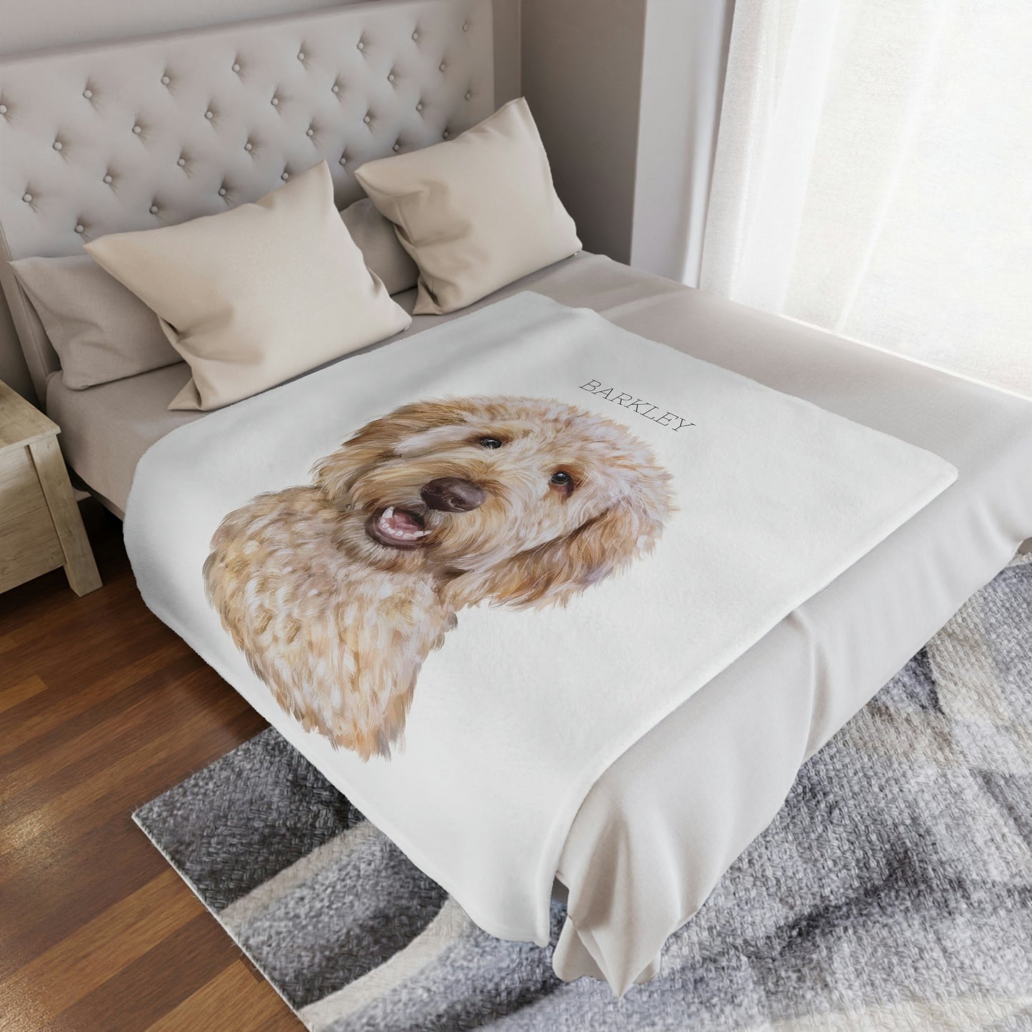 Personalized Golden Doodle Blanket