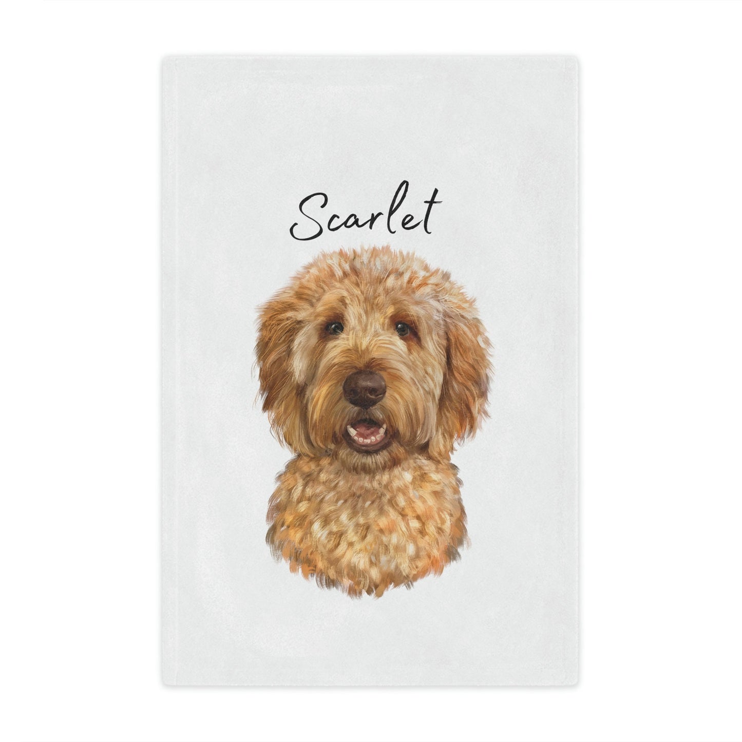 Personalized Golden Doodle Blanket