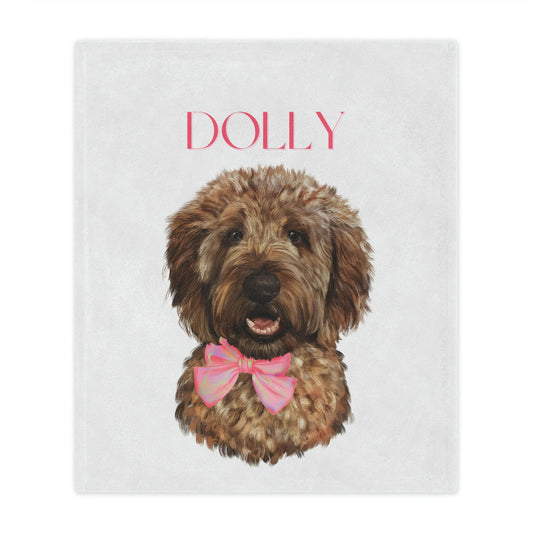 Personalized Golden Doodle Blanket