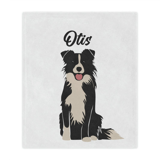 Personalized Border Collie Dog Blanket