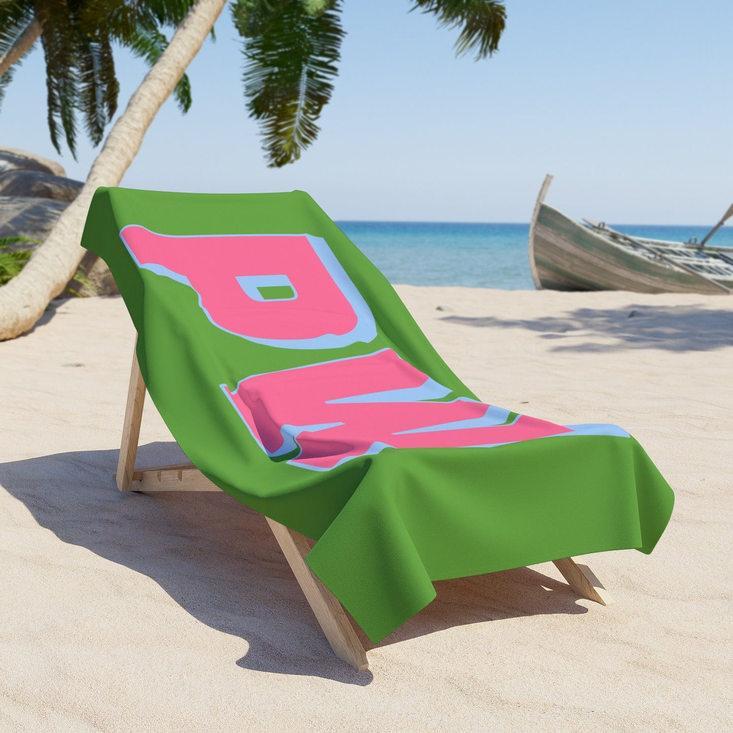 Personalized Preppy Beach Towel