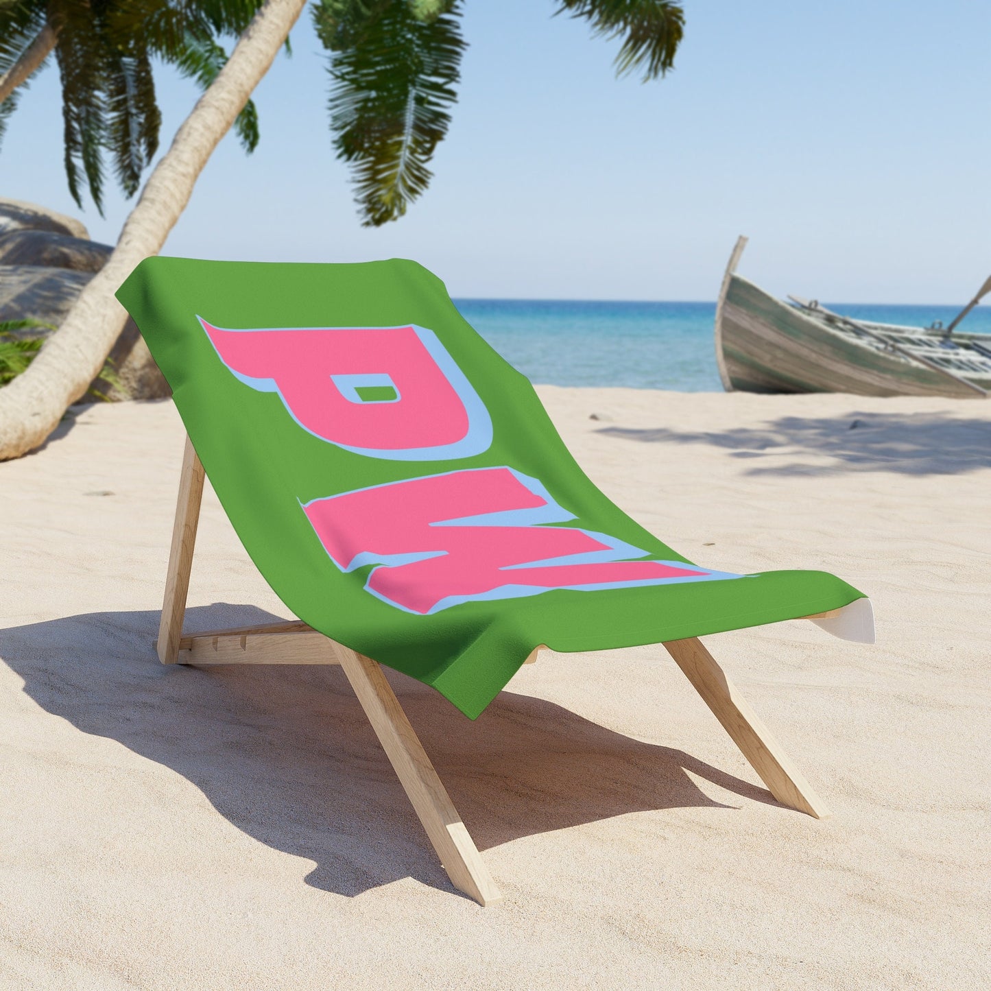 Personalized Preppy Beach Towel