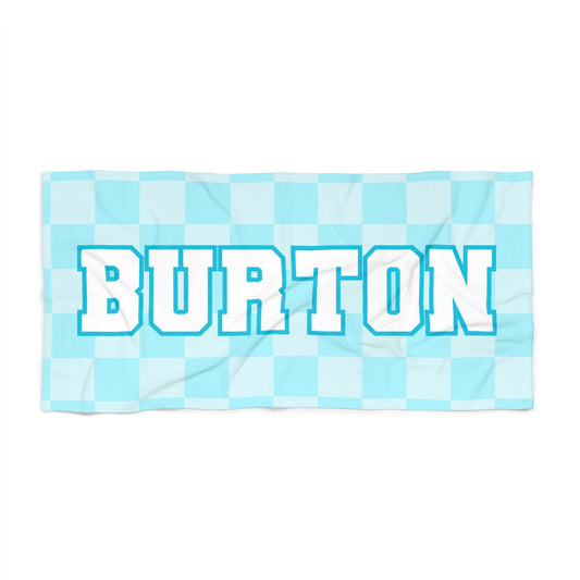 Personalized Boys Trendy Blue Beach Towel