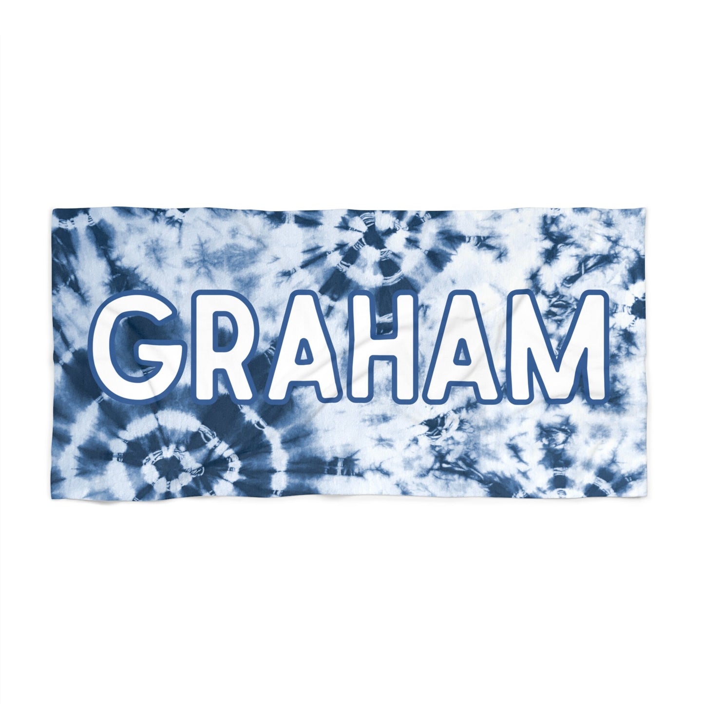 Personalized Tie Dye Name Beach Towel