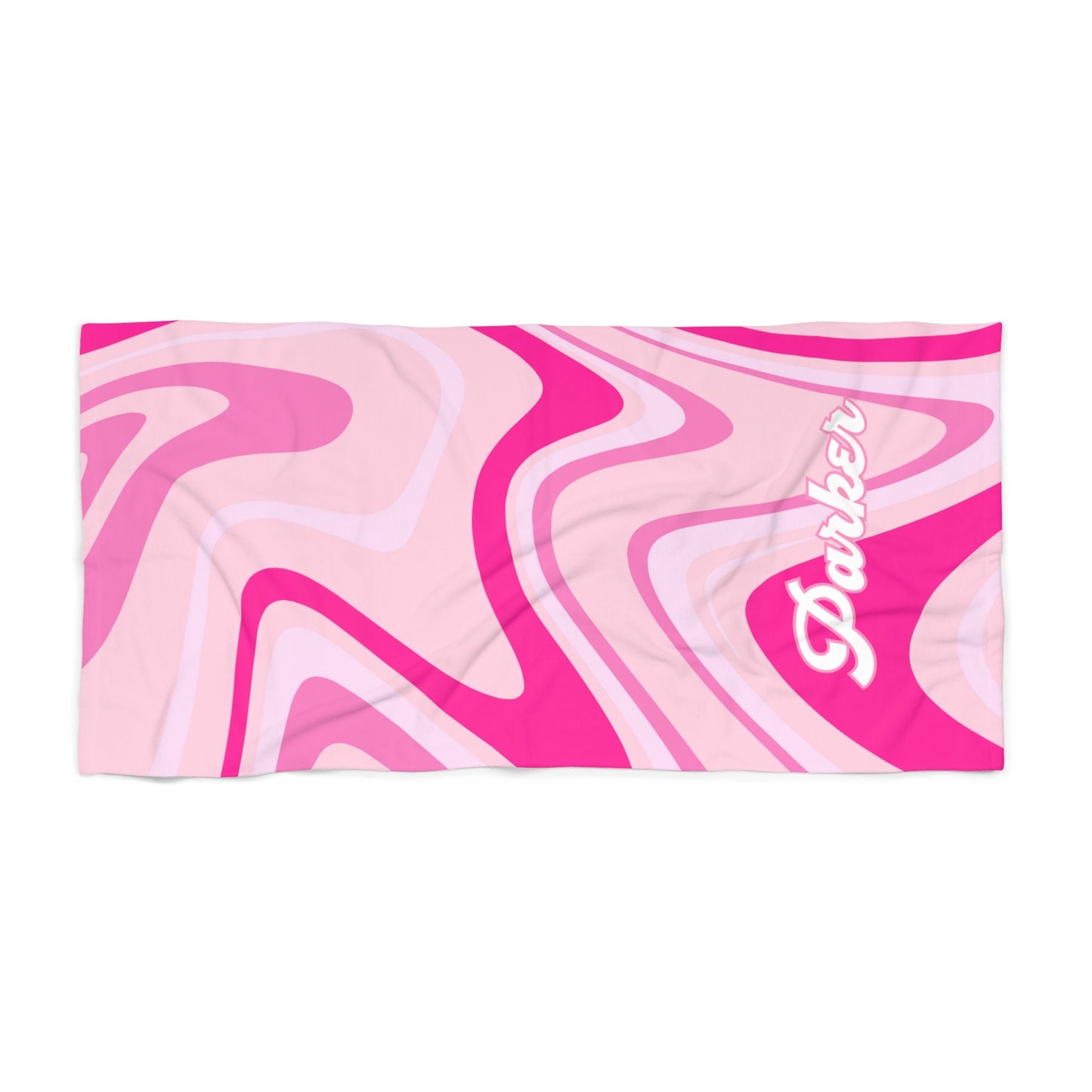 Personalized Pink Abstract Beach Towel