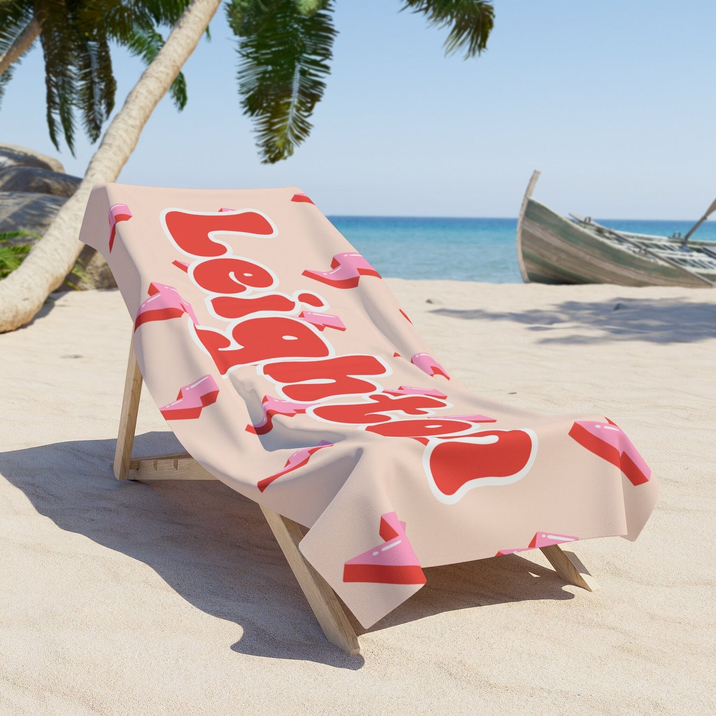 Personalized Lightning Beach Towel