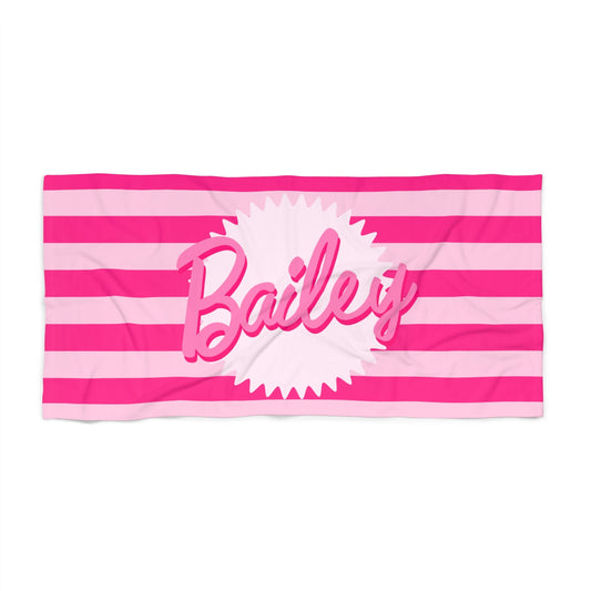 Personalized "Barbie" Bachelorette Beach Towel